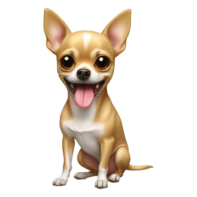 chihuahua with tongue outside sticker