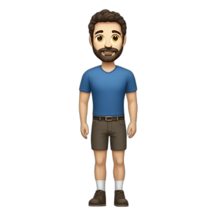 Long tall Dutch guy with short, dark hair, trimmed beard and big calves sticker