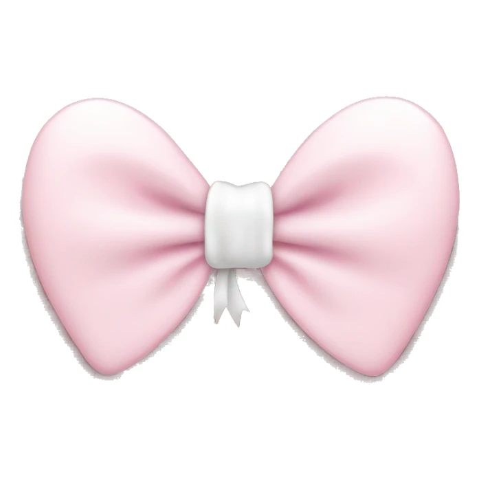 Pastel pink heart with white bow sticker