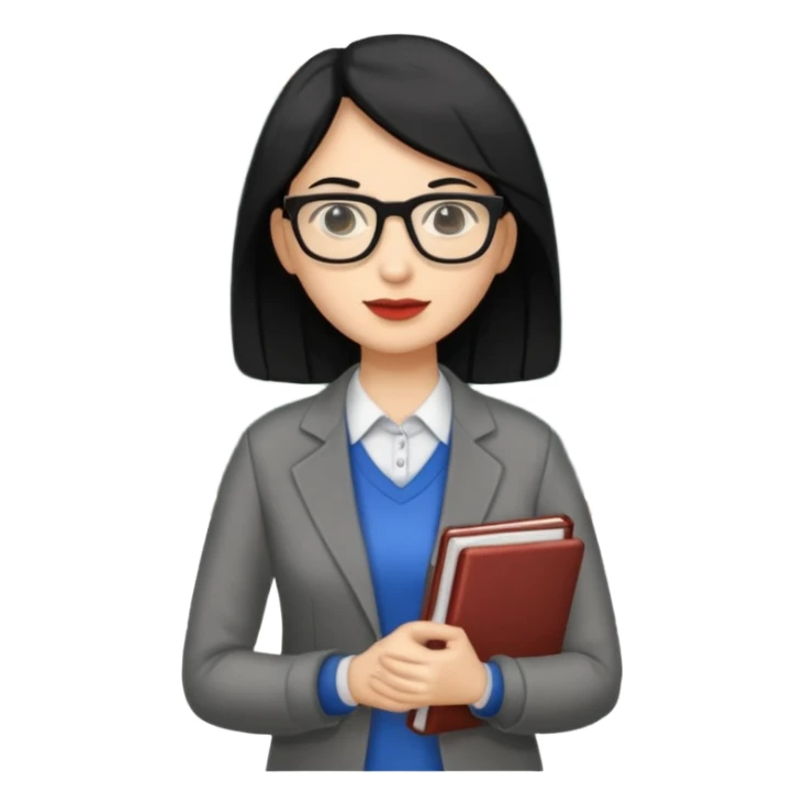 TEACHER LIGHT SKIN BLACK HAIR FULL BODY sticker