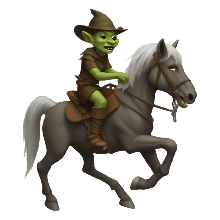 Goblin riding a horse sticker