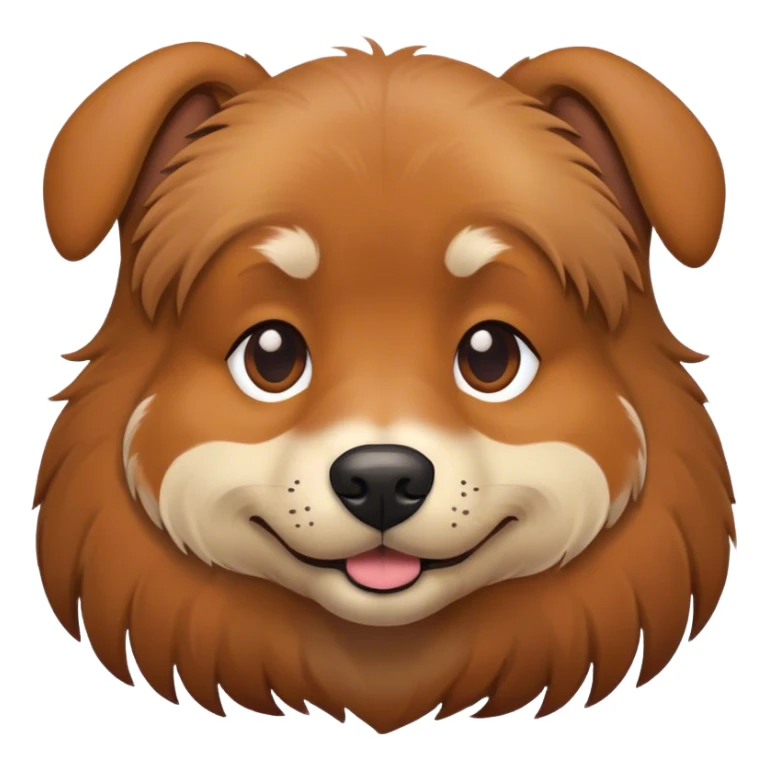 realistic portrait of a dog brown sticker