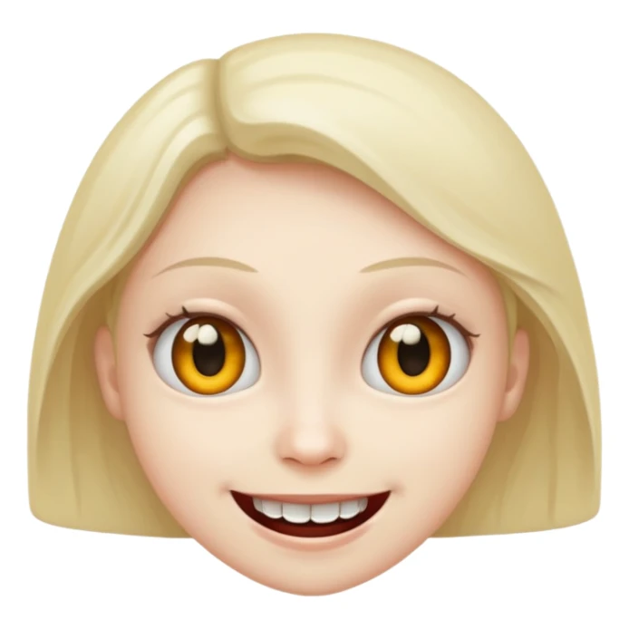 Small eyes scary smile  sticker