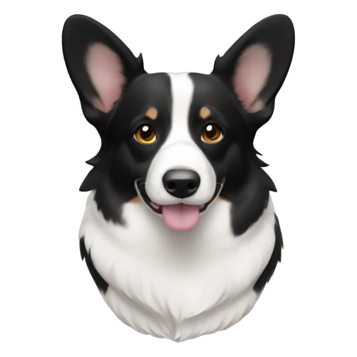 cardigan welsh corgi black and white sticker
