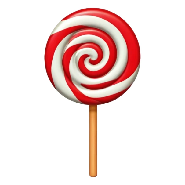 a colorful lollipop, apple emoji style sticker