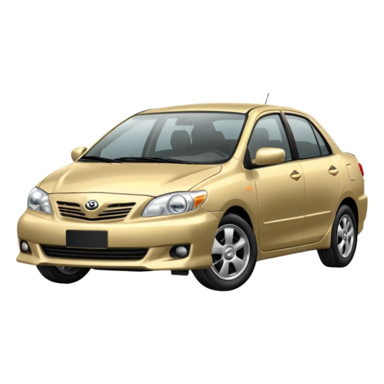 Golden Gray Corolla 2003 Car Emoji sticker