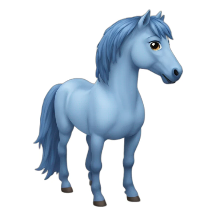 Nicola à des grands chevaux bleu sticker