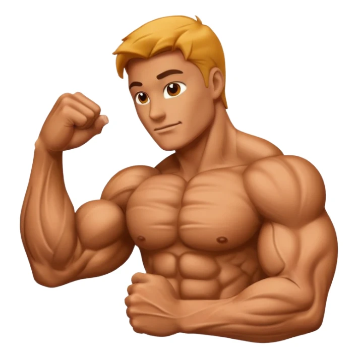 muscular and bold veiny arm emoji sticker