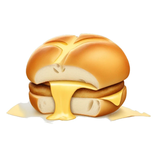 Sourdough bun with a slice of cheese  sticker