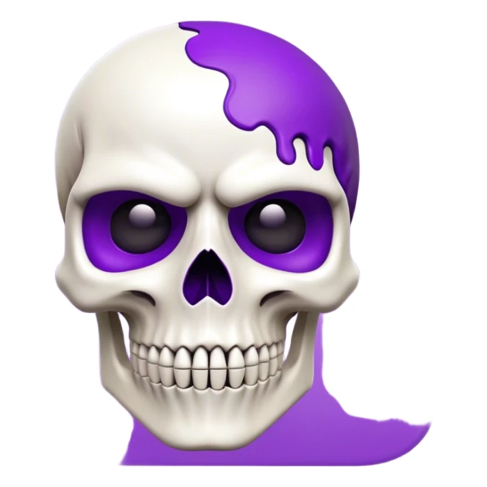 Create a skull trooper in purple behind a ´´GG´´ in 3D sticker