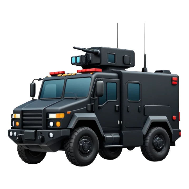 Need a SWAT truck emoji that I can copy and paste with no guns on top sticker