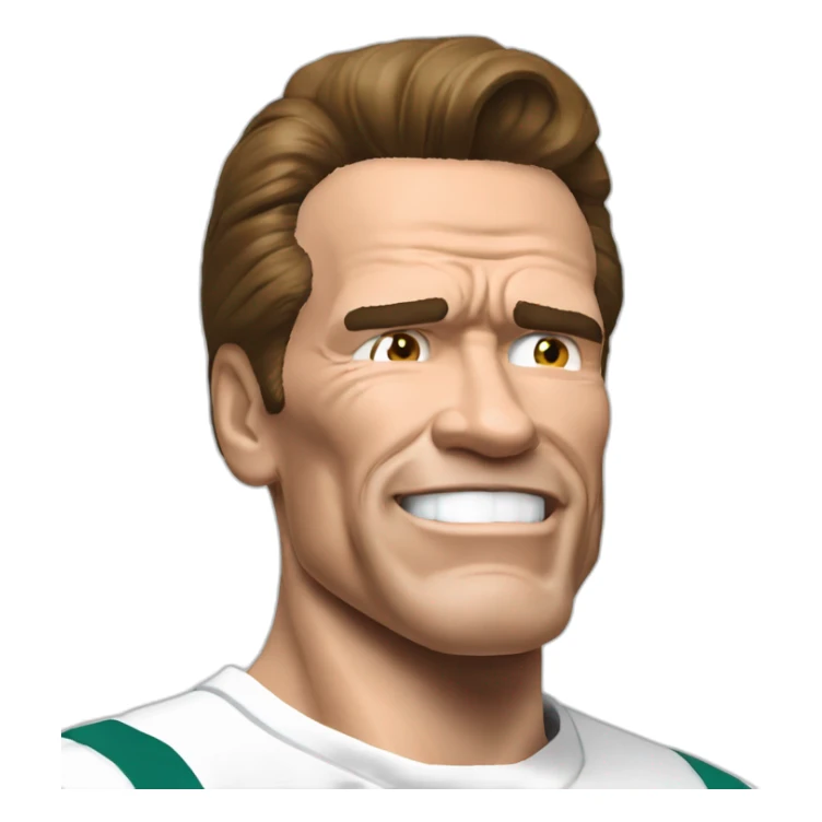 arnold schwarzenegger jugador del real madrid sticker