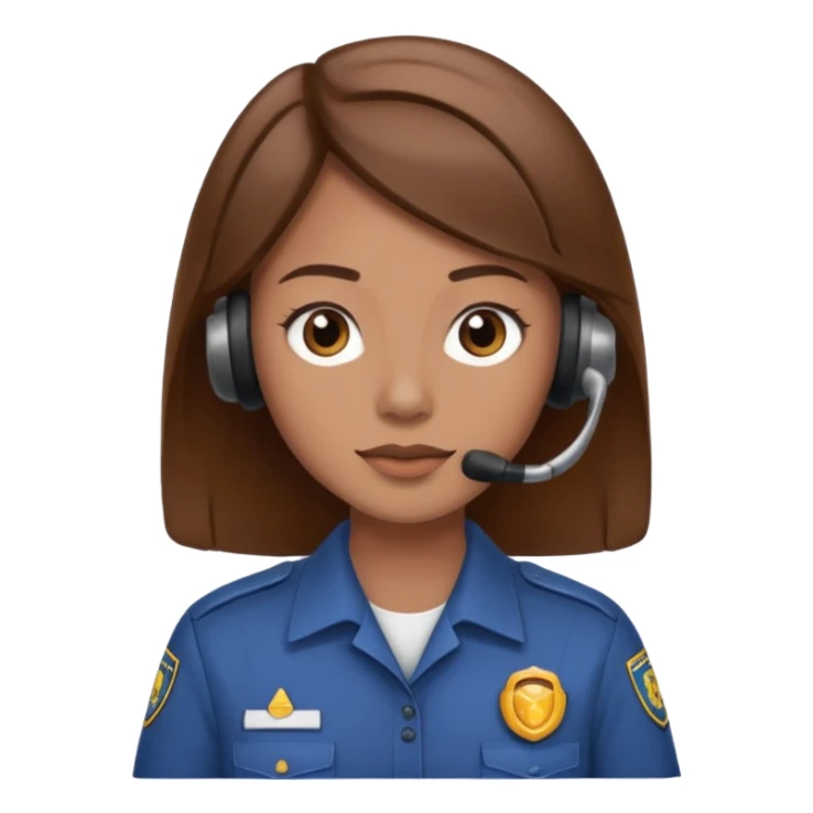 dispatcher with brown hair sticker