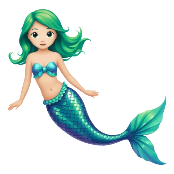 green aqua coloured siren mermaid tail end only sticker