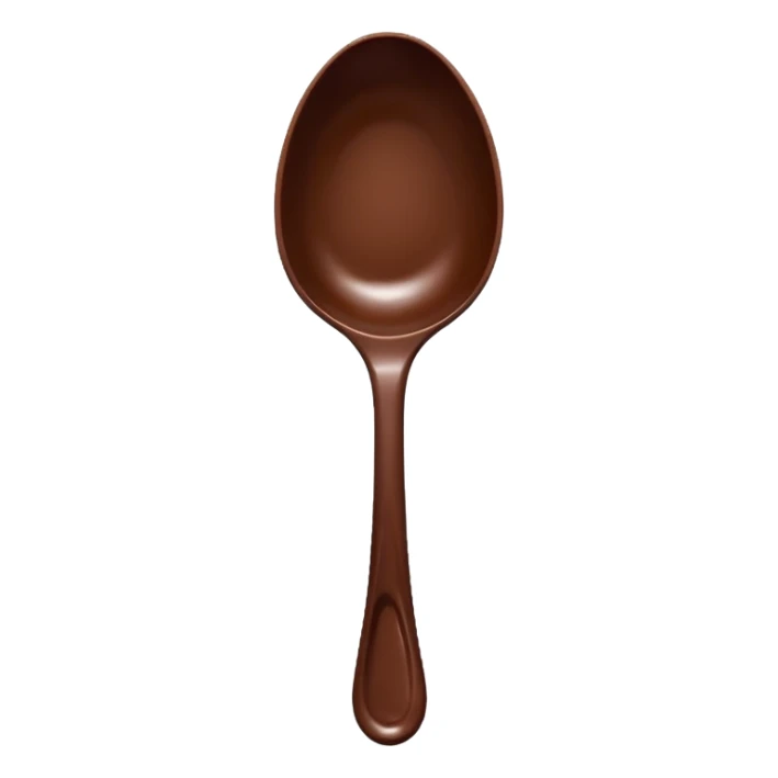 chocolate spoon made full of chocolate sticker