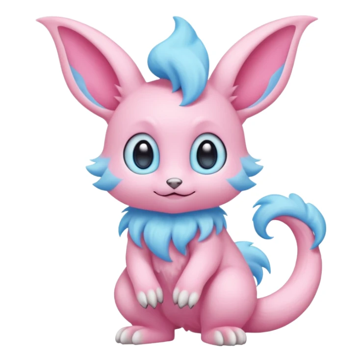 A kawaii pastel Fakémon-creature (full body) sticker