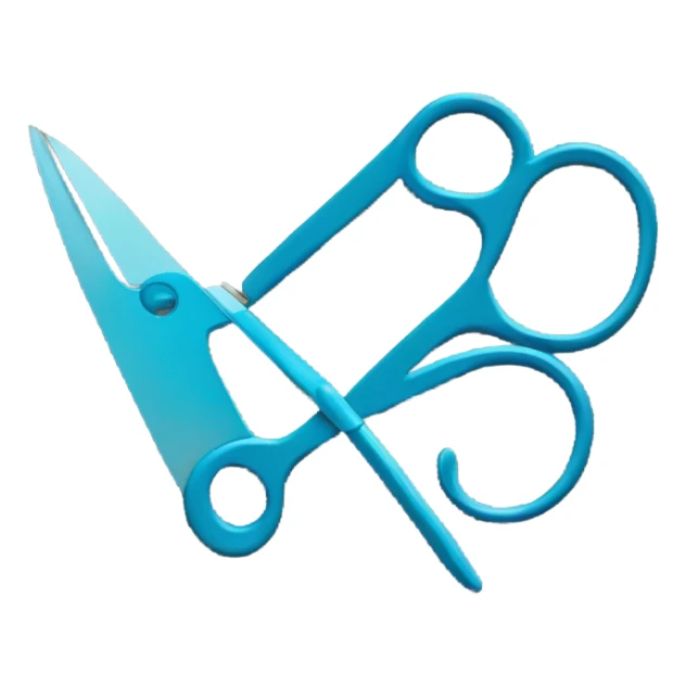 a piece of cloth with scissors, cut cloth sticker