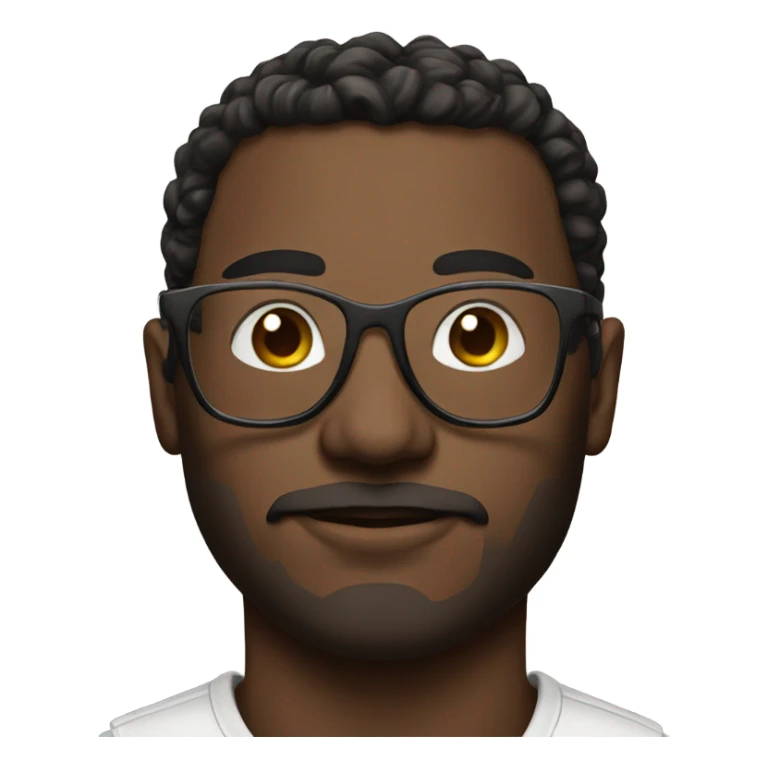 realistic male portrait with glasses being gay sticker