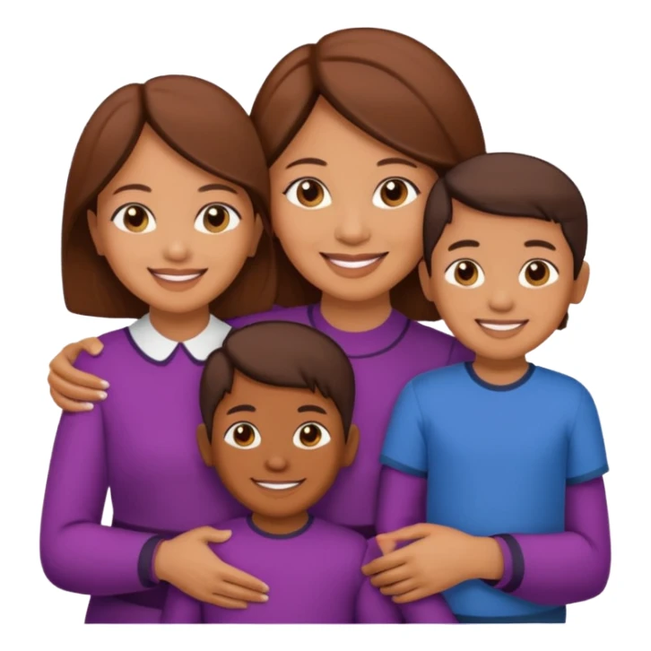 A Malay mum, around 35 years old, with two children aged about 12. sticker