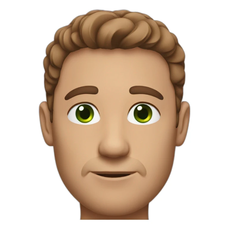 Man with green eyes and brown hair sticker