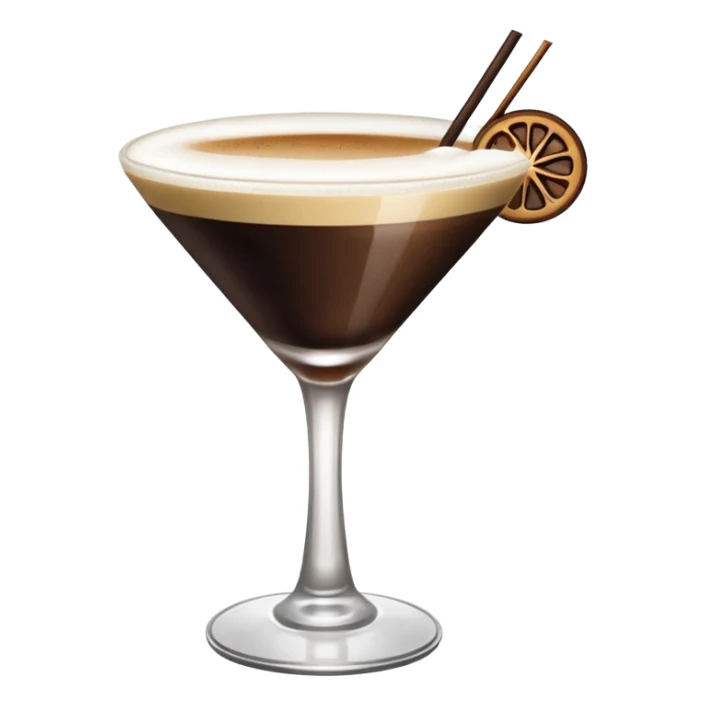 espresso martini with foam and no straw sticker