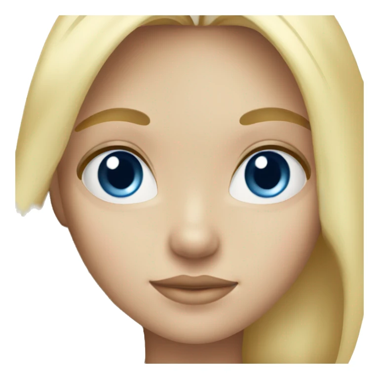 girl wth blonde hair, blue eyes,and light skn sticker