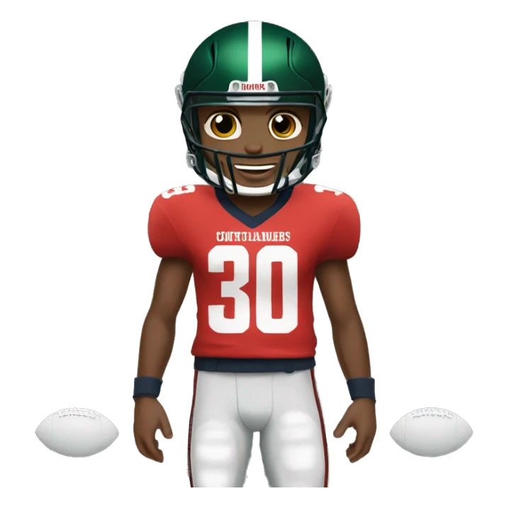 Jayden daniels wearing football commanders jersey sticker