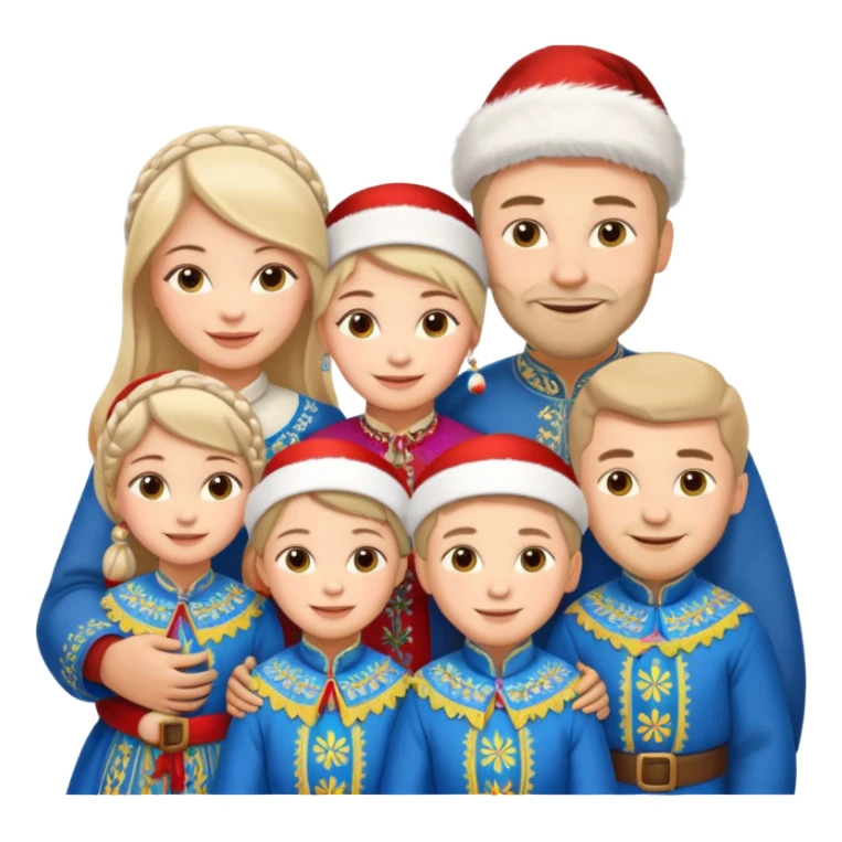 Ukrainian Christmas family gathering  sticker