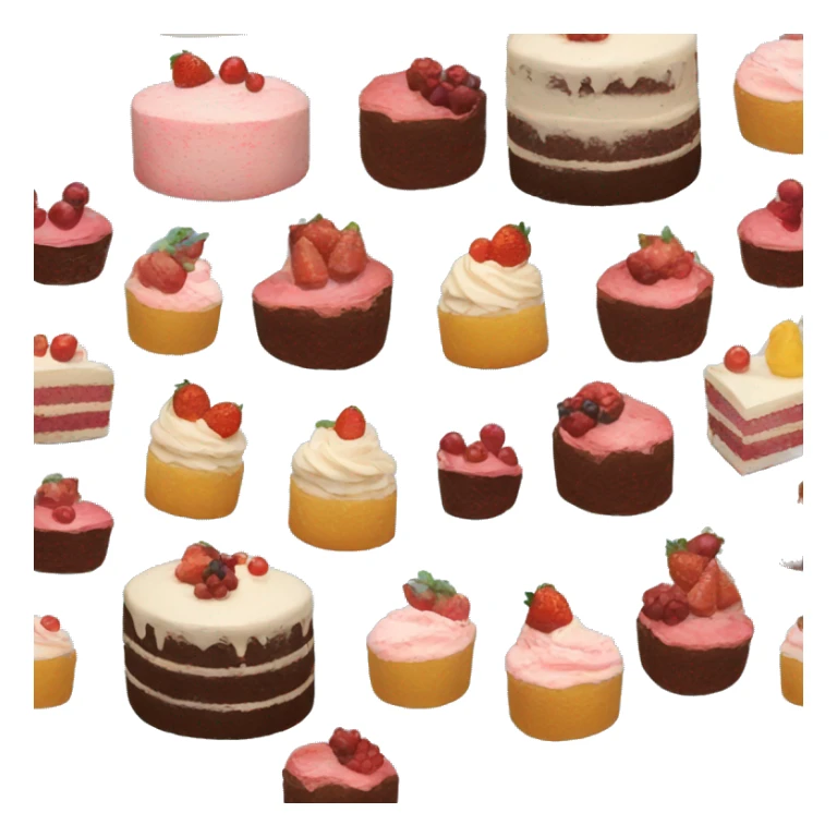 3 different cakes sticker