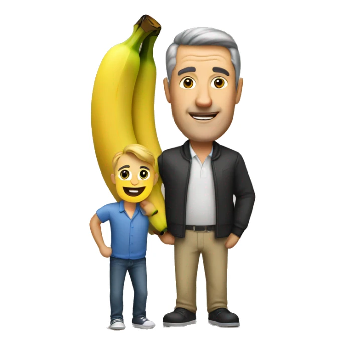 Dad has got a big banana sticker