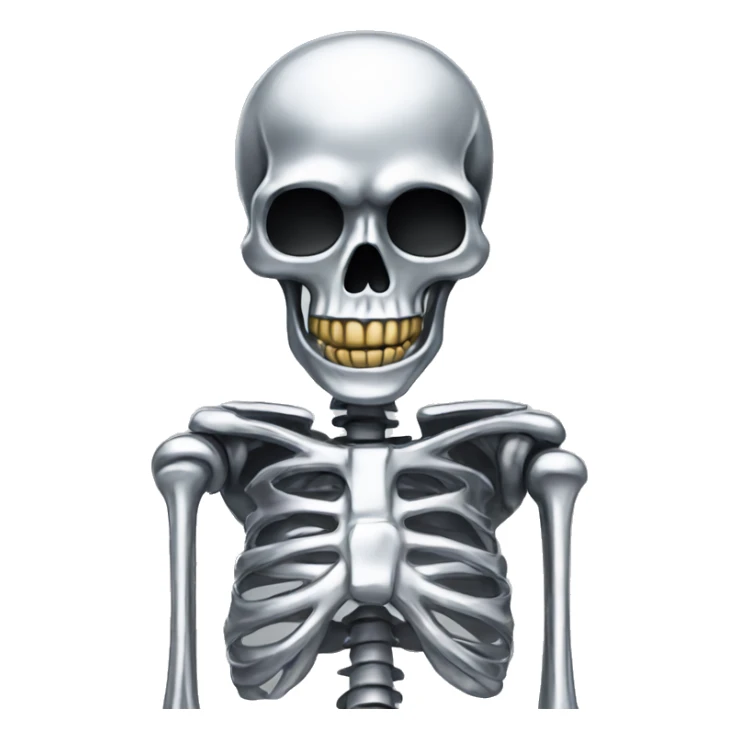 skeleton made out of chrome sticker