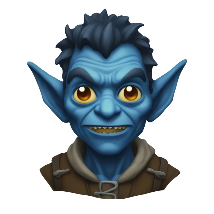 Blue goblin sticker