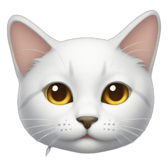 Thankful cat with wet eyes sticker