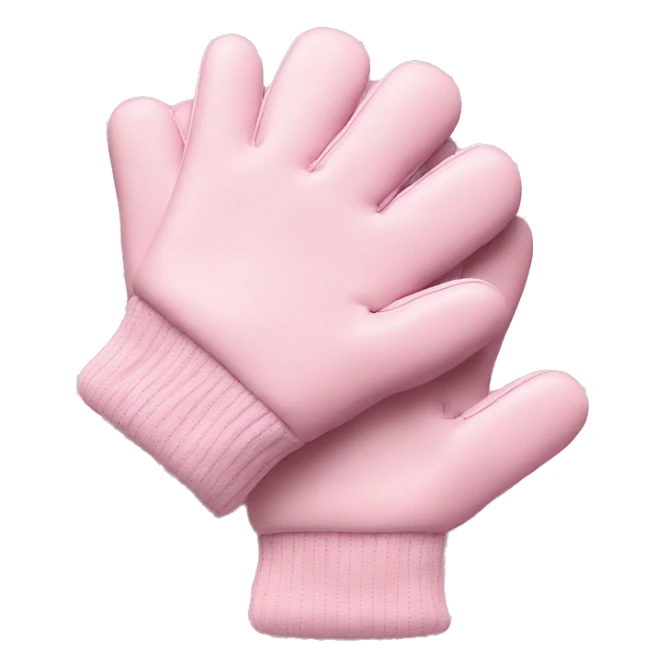 a baby pink set of gloves sticker