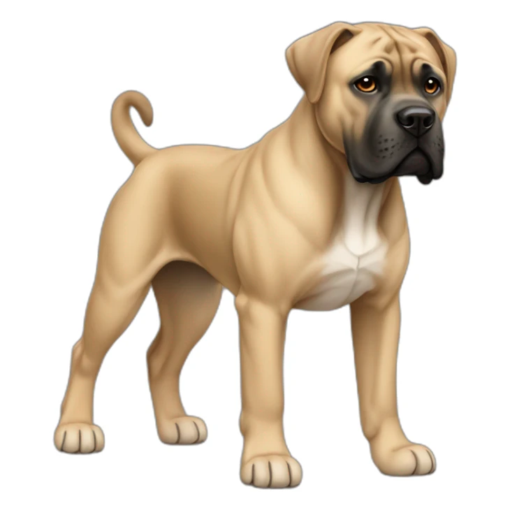 dog Cane Corso color fawn full body sticker