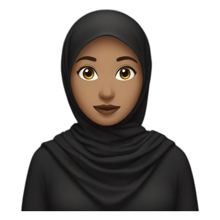 Girl in black hijab sticker