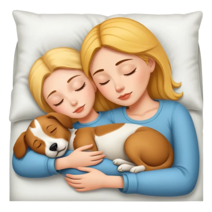 Woman sleeping with Dog sticker