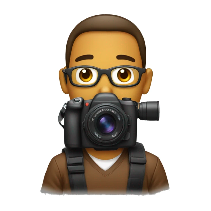 chico con un camara fotografica sticker