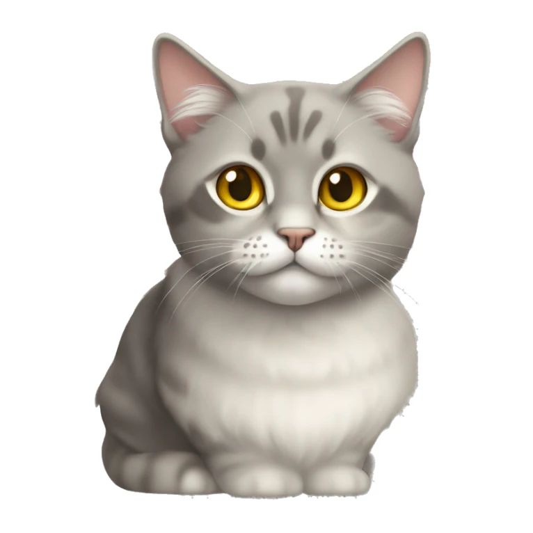 Skottish fold cat with yellow eyes sticker