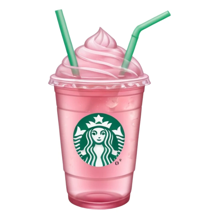 pink iced tea Starbucks drink sticker