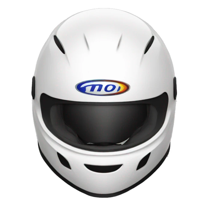 motor racer with full face helmet on sticker