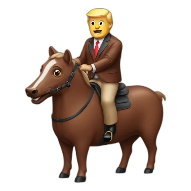 trump-riding-sausage sticker