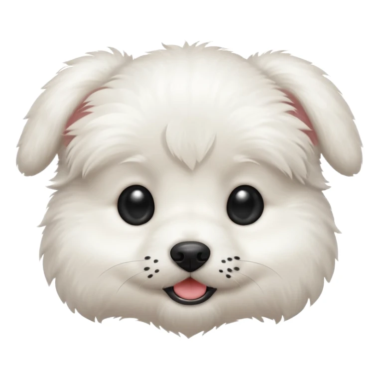 white puppy with a black dot in the eye sticker