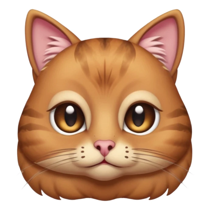 A shy but handsome turkey cat looking embarrassed, batting his long eyelashes and blushing sticker