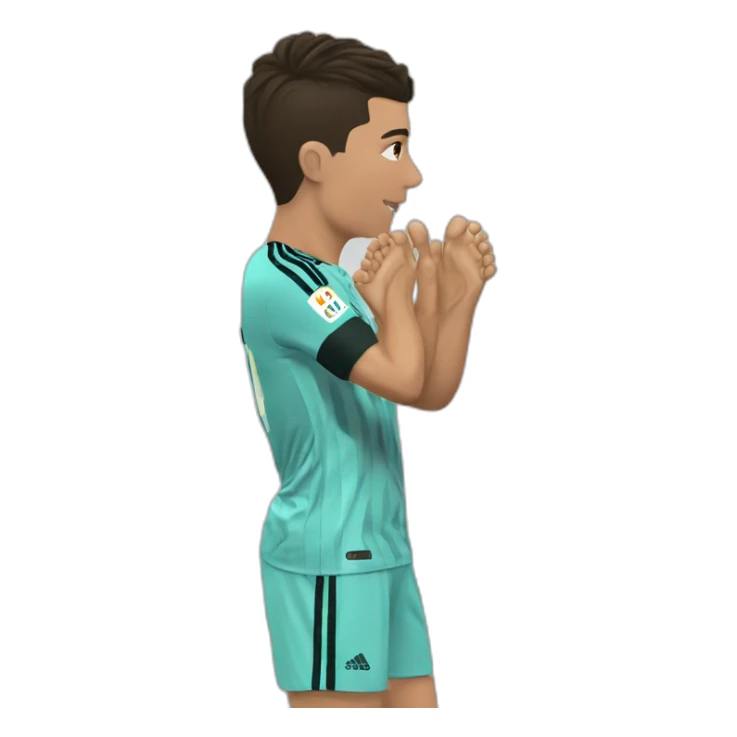 Cristiano Ronaldo kiss feet sticker