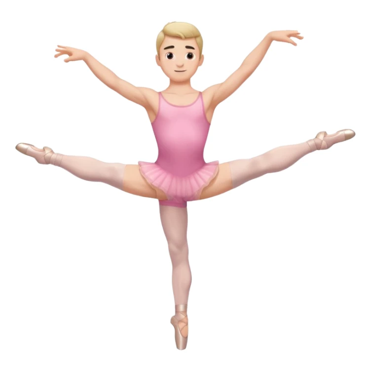 strong male ballerina in a pink leotard sticker