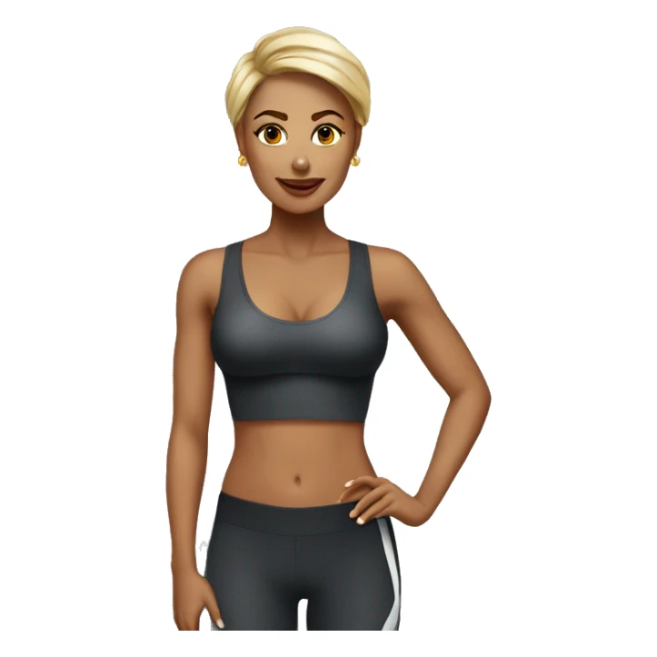 luxury elegant woman fitness sticker