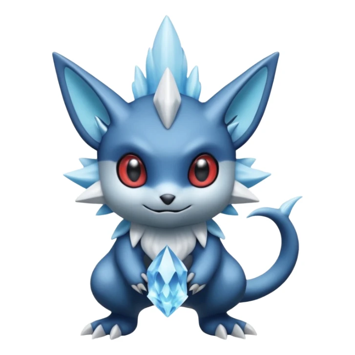 Elemental dark realistic sudo dusky mechanical frosty fairy-like fantasy epic rare Glalie-Sneasel-Togetic-Pokémon-Fakémon-hybrid-creature sticker