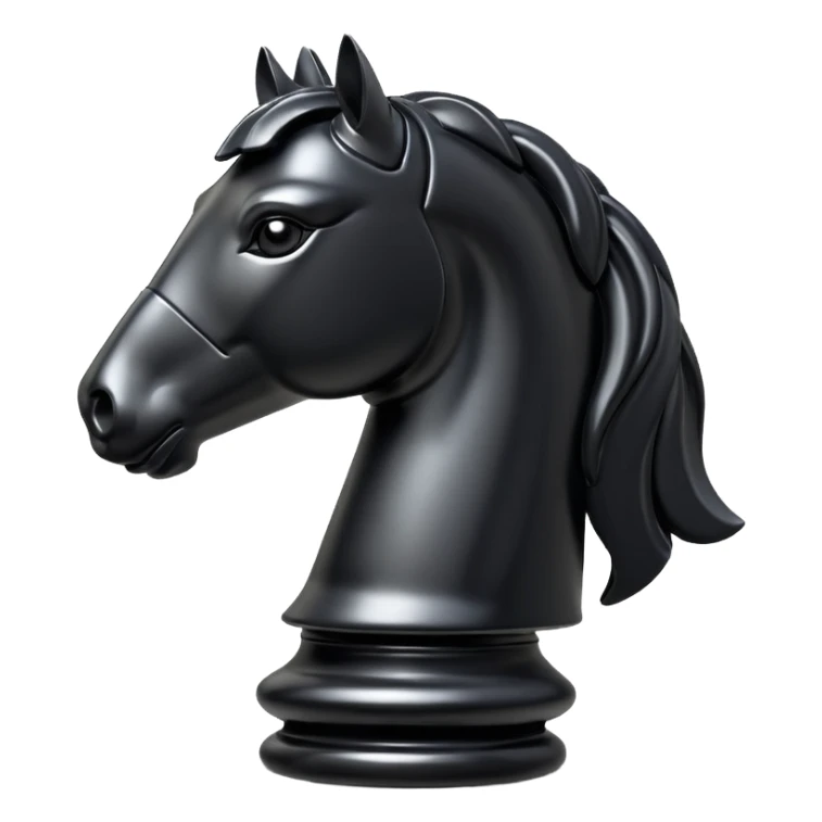 
chess knight piece object, horse head chess piece, 3D cartoon, glossy material, soft shadow, mobile game icon style, centered, clean background, no text, no watermark
 sticker