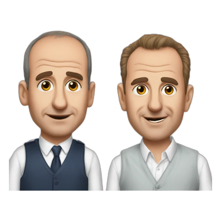 Armando Iannucci and Gazza have a baby sticker